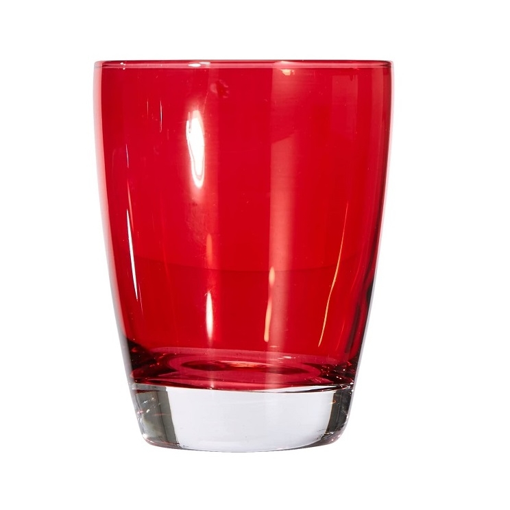 Excelsa set 2 Bicchiere acqua Happy vetro colorato rosso cl 30 cod.64317 Excelsa